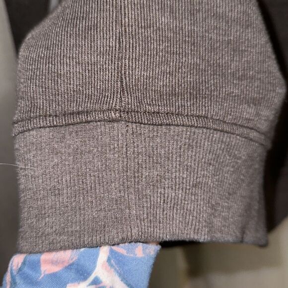 Van Heusen L Cotton Blend Brown Quarter Zip Knit Mock Neck Sweater - Picture 7 of 12